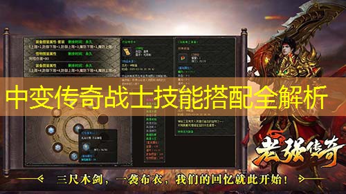 中变传奇战士技能搭配全解析