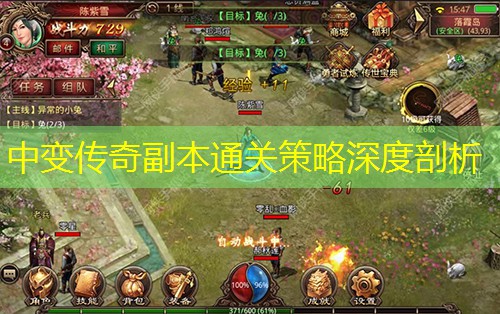 中变传奇副本通关策略深度剖析