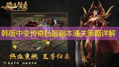 韩版中变传奇私服副本通关策略详解