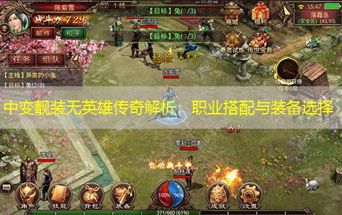 中变靓装无英雄传奇解析：职业搭配与装备选择